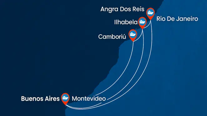 Crucero por Argentina, Brasil y Uruguay - 10 noches (Año Nuevo)