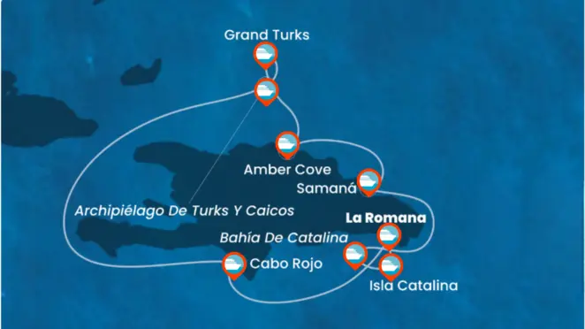 Itinerario de Crucero por República Dominicana y Grand Turks